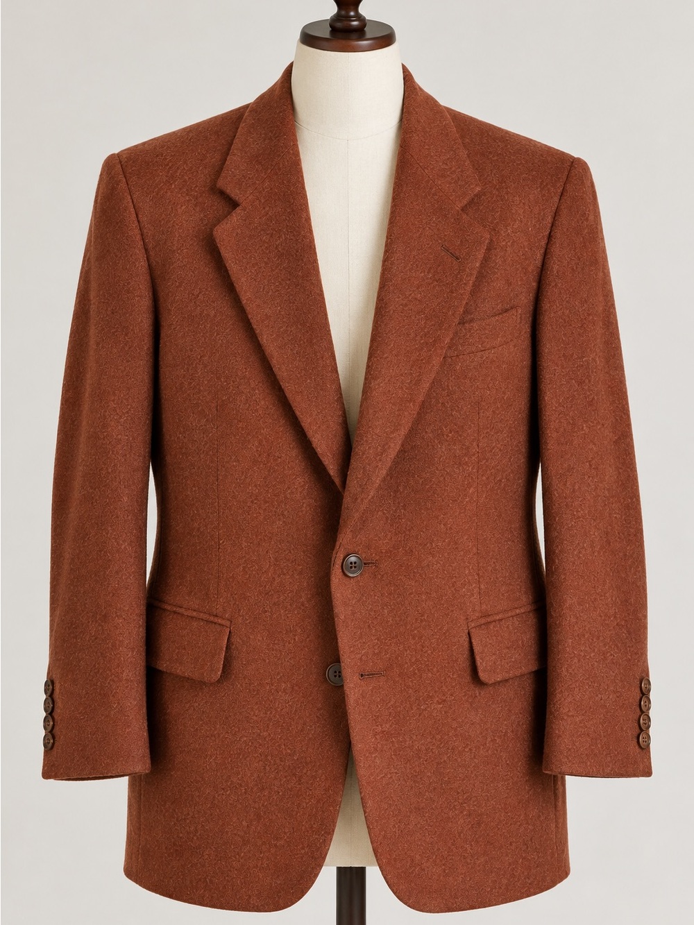 Vintage Dick Bruhn 100% Camel Hair Blazer Rust Brown Men’s Long Sport Coat 44